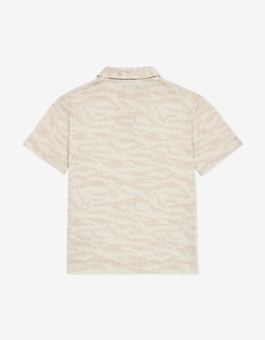Boys Zebra Print Polo Shirt in Beige