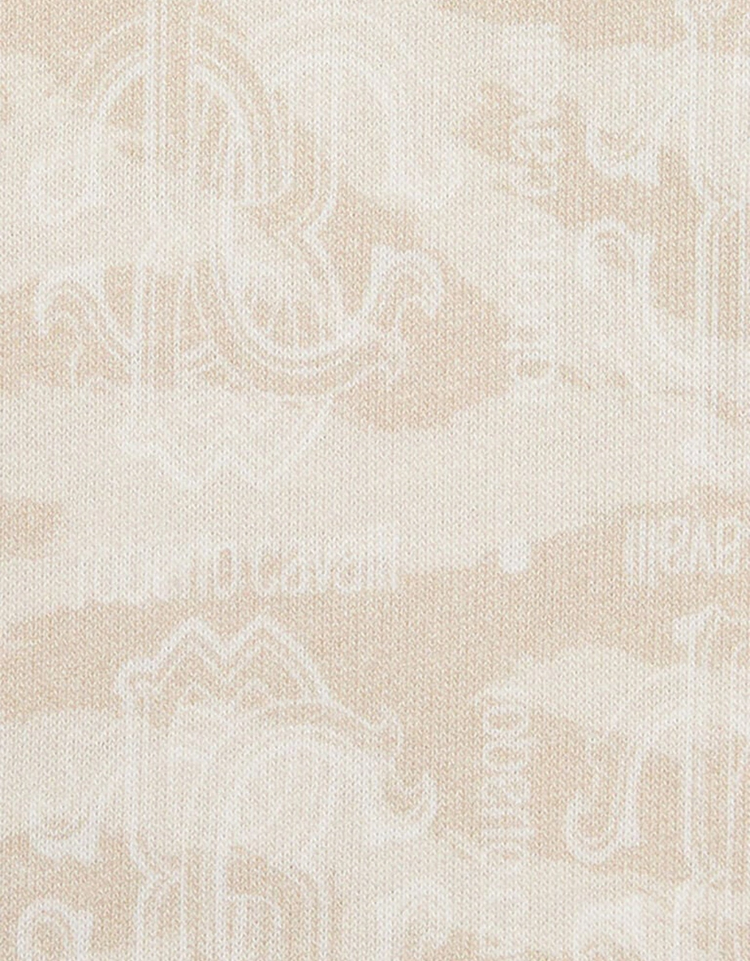 Boys Zebra Print Polo Shirt in Beige