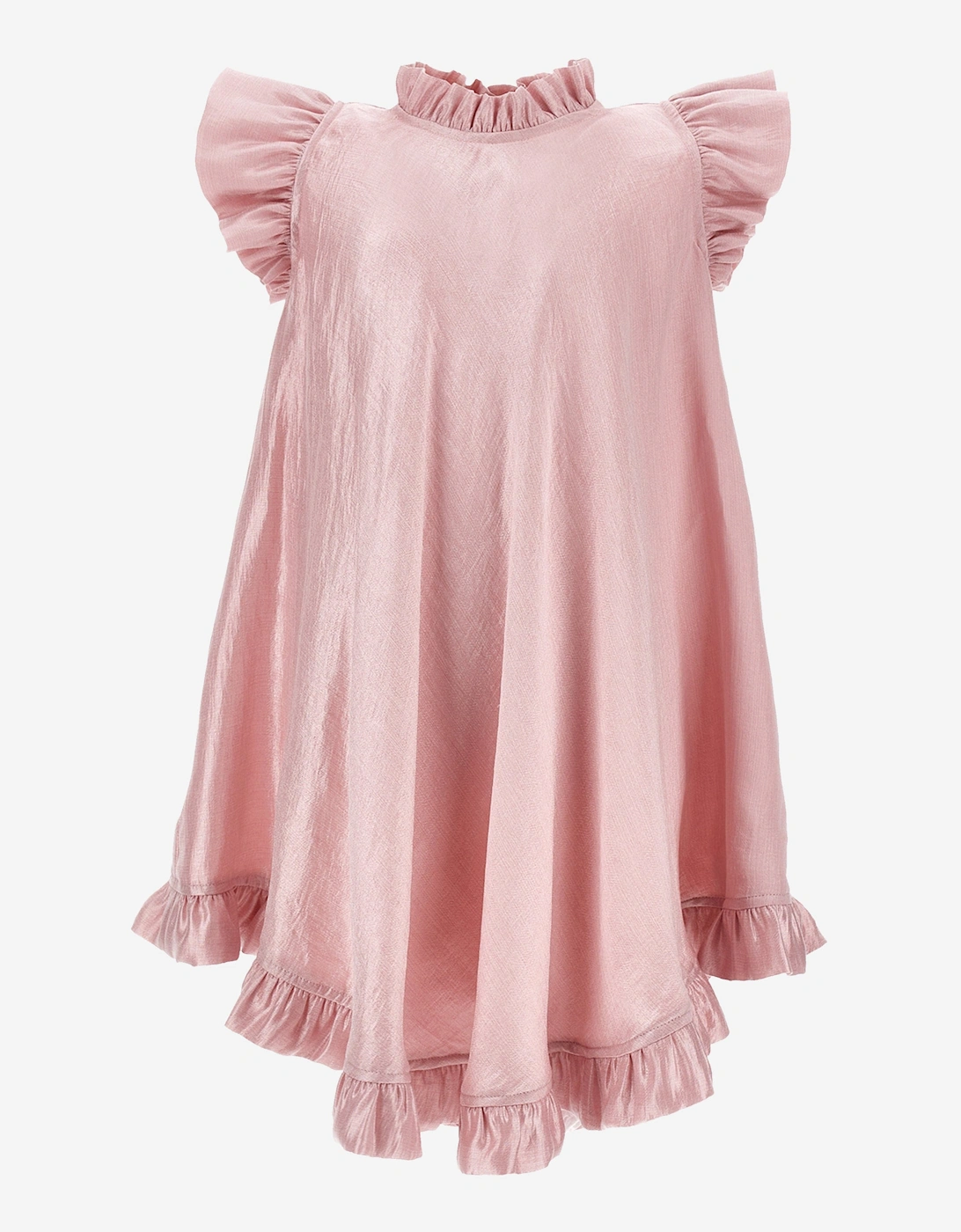 Girls Occasion Dress With Belt in Pink