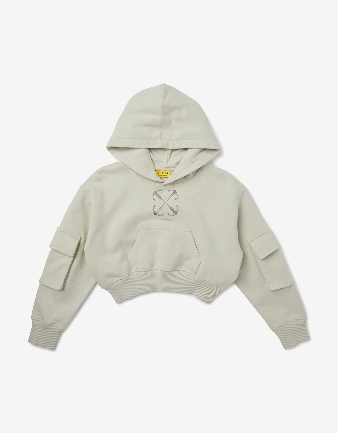 Girls Cargo Cropped Hoodie in Grey, 5 of 4
