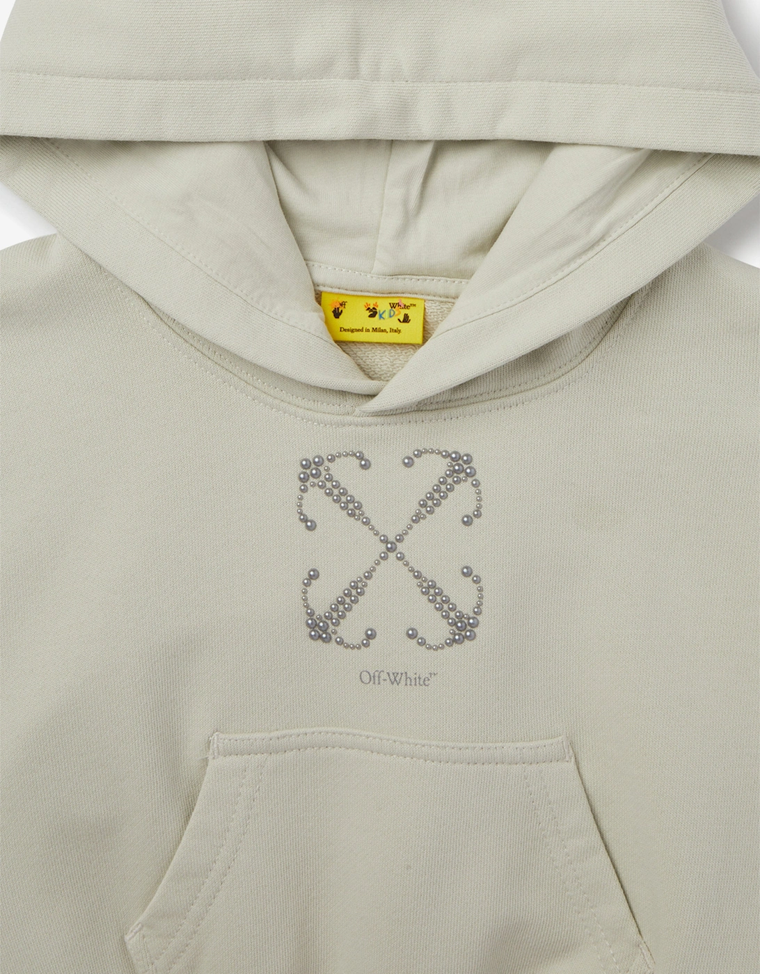 Girls Cargo Cropped Hoodie in Grey