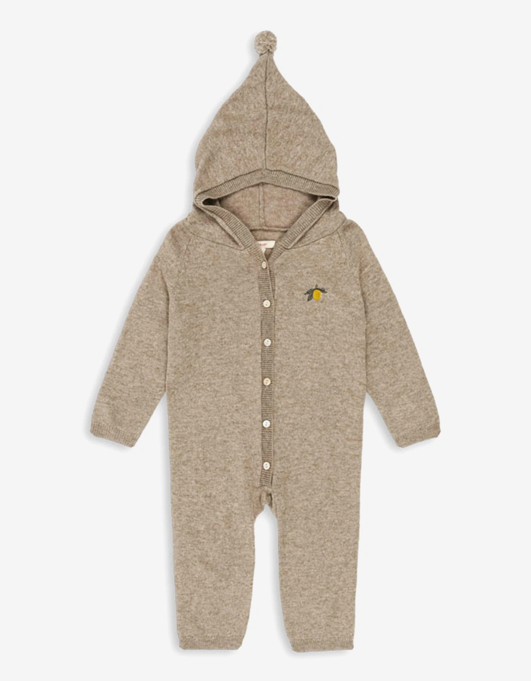 Baby Mattou Knit Onesie in Beige, 5 of 4