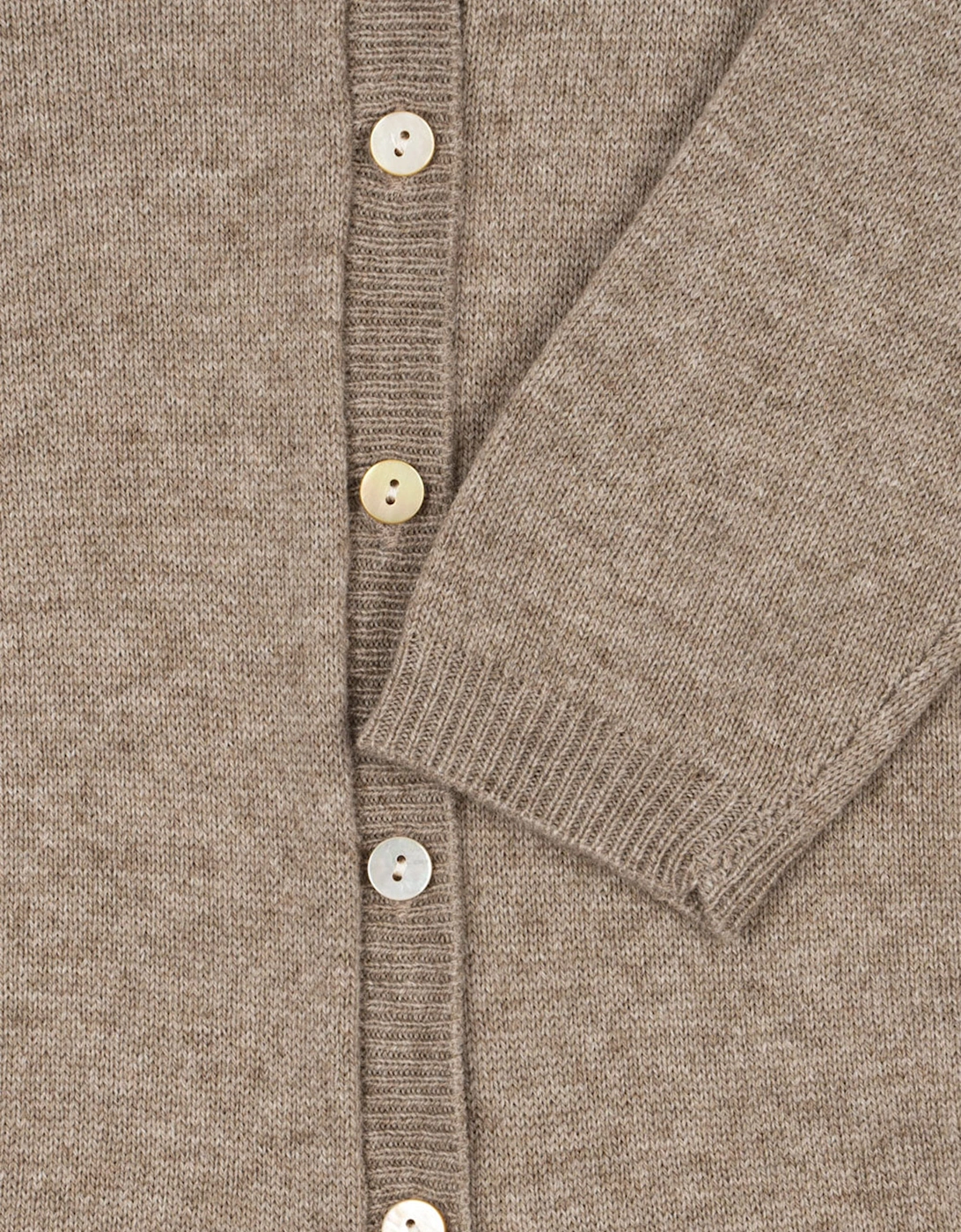 Baby Mattou Knit Onesie in Beige