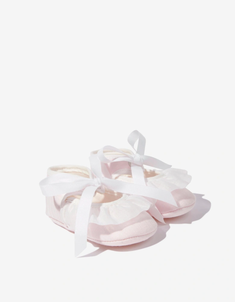 Baby Girls Ruffle Pre-Walker Shoes in Pink