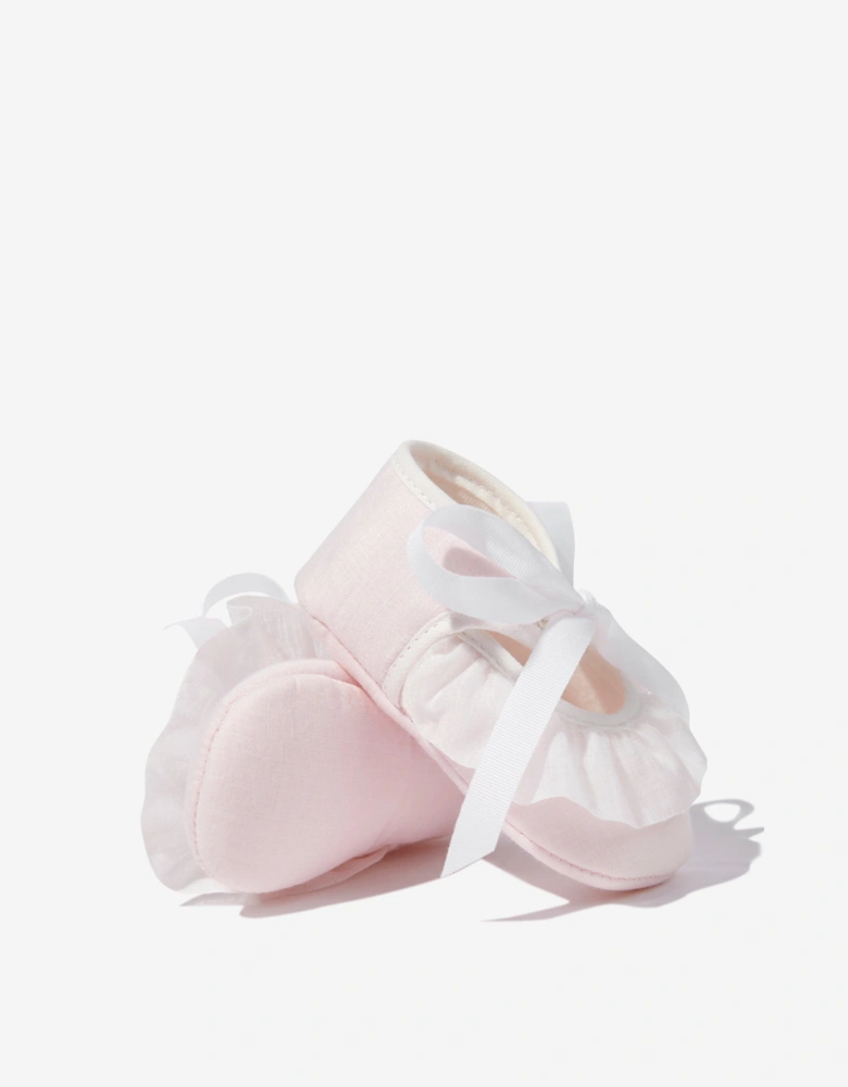 Baby Girls Ruffle Pre-Walker Shoes in Pink