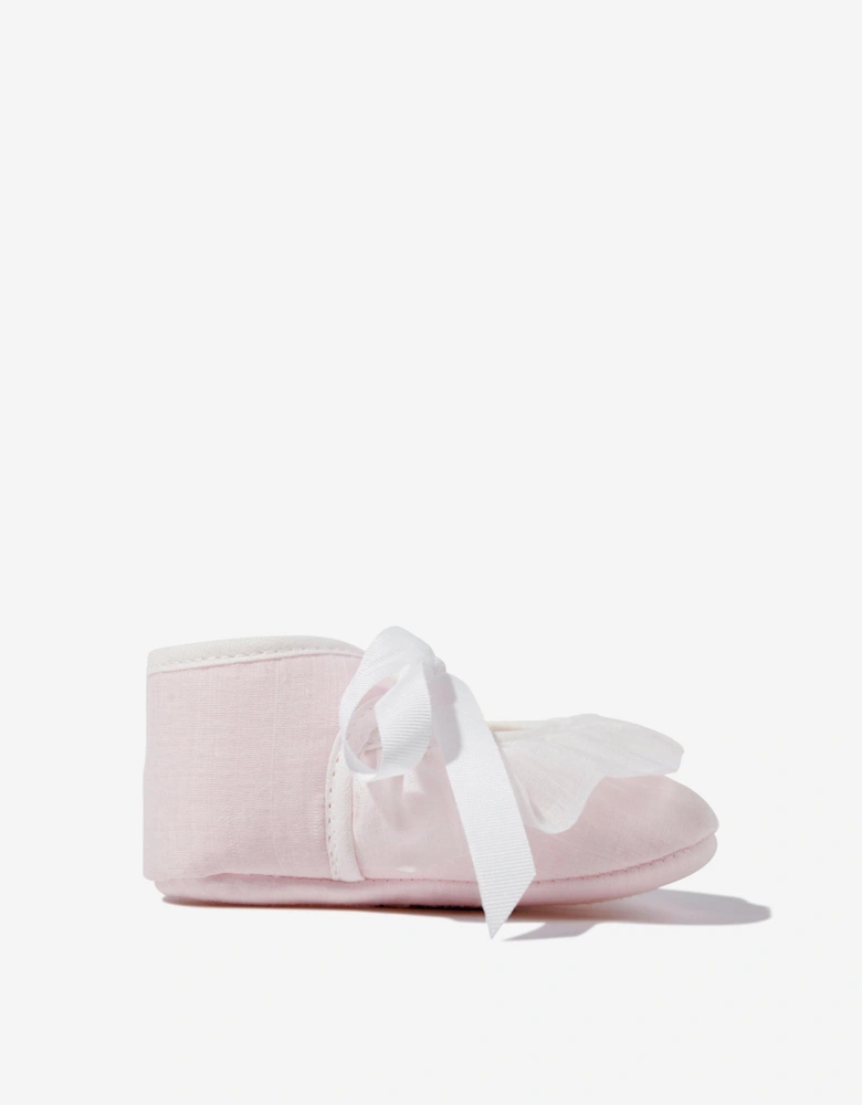 Baby Girls Ruffle Pre-Walker Shoes in Pink