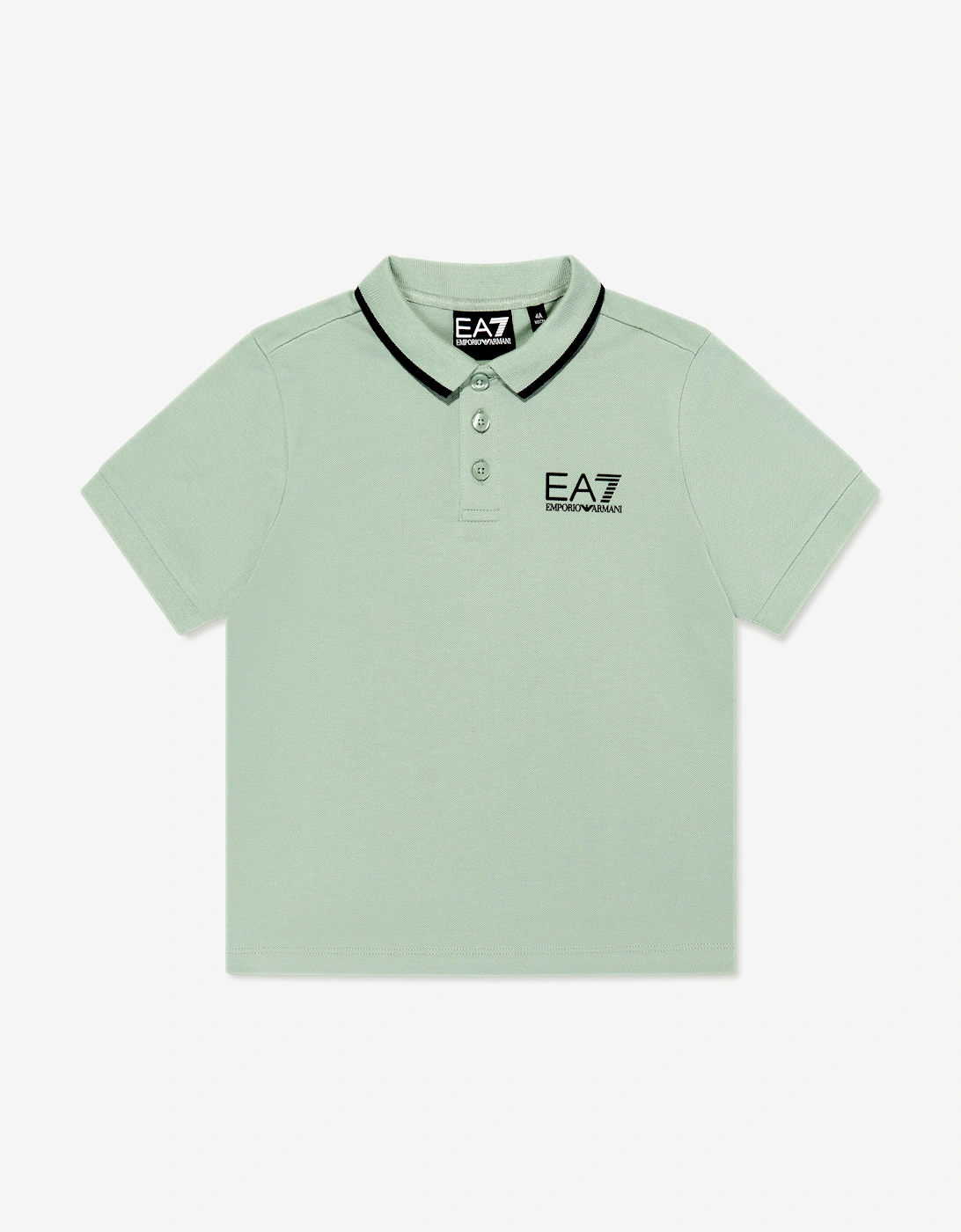 Boys Logo Polo Shirt in Green, 9 of 8