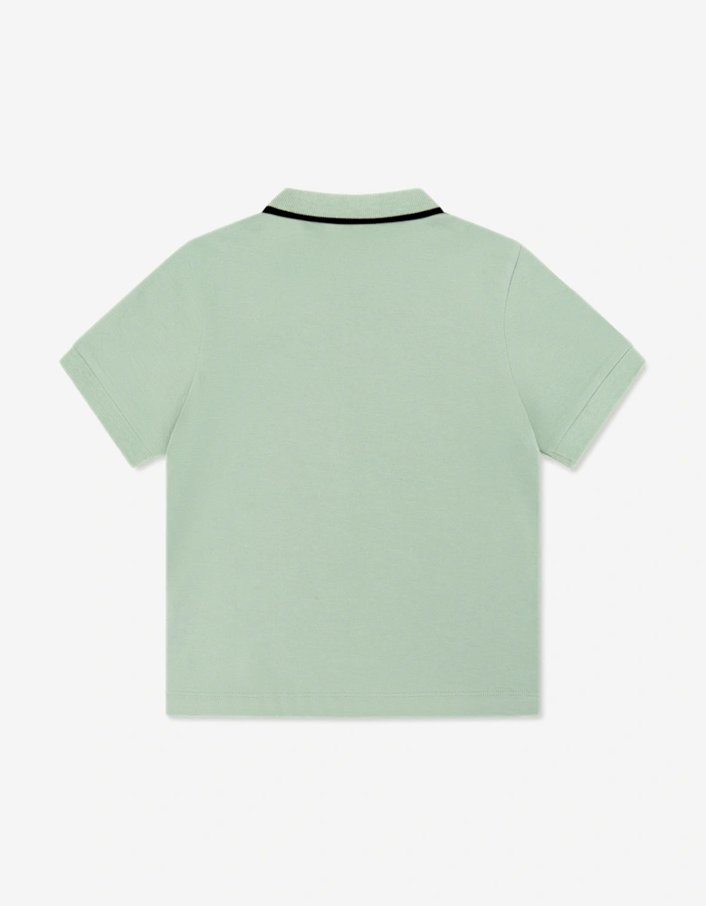 Boys Logo Polo Shirt in Green