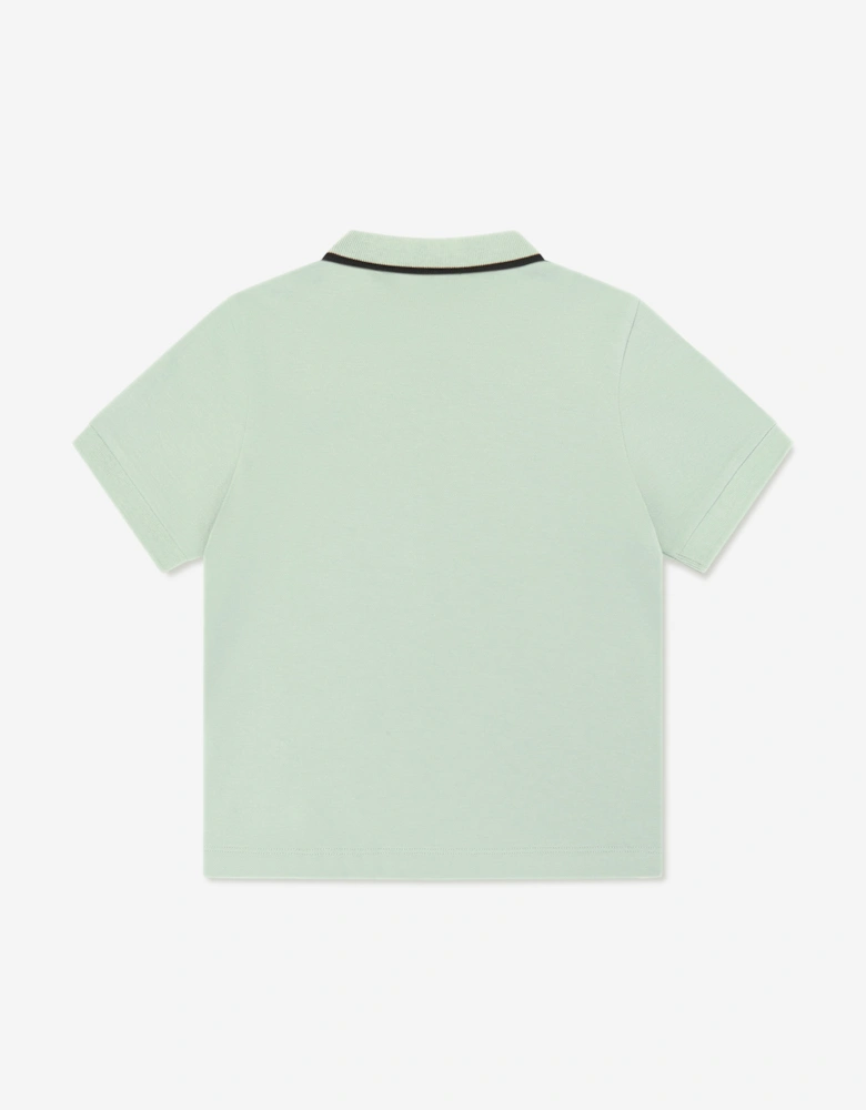 Boys Logo Polo Shirt in Green