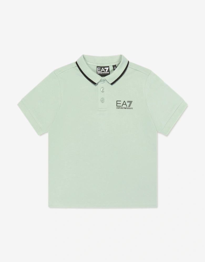 Boys Logo Polo Shirt in Green