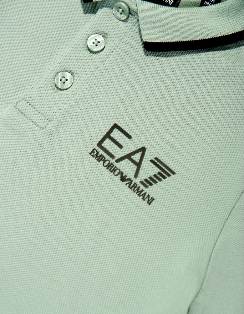 Boys Logo Polo Shirt in Green