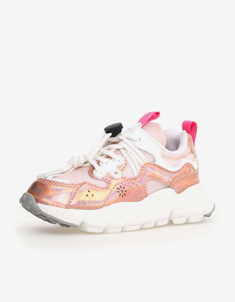 Girls Metallic Yamano 3 Trainers in Pink