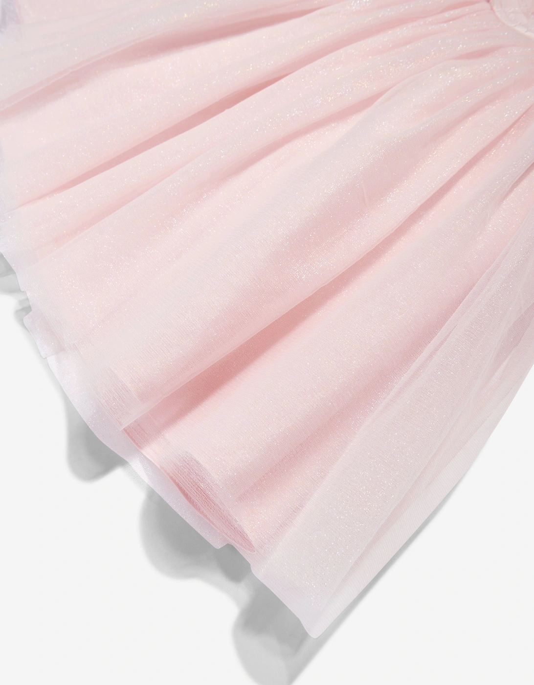 Girls Short Sleeve Embroidered Dress in Pink