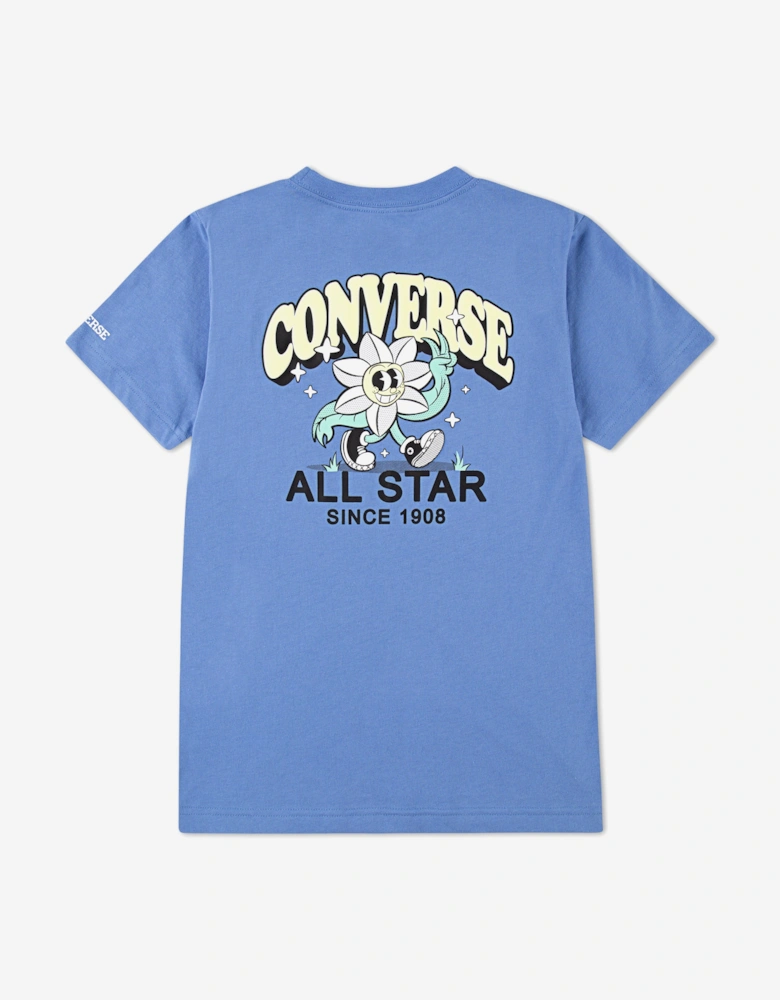 Boys Trail Mix Flower GFX T-Shirt in Blue