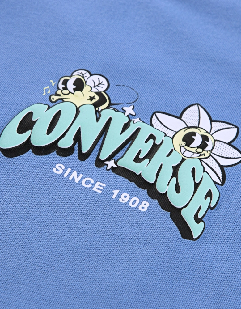 Boys Trail Mix Flower GFX T-Shirt in Blue