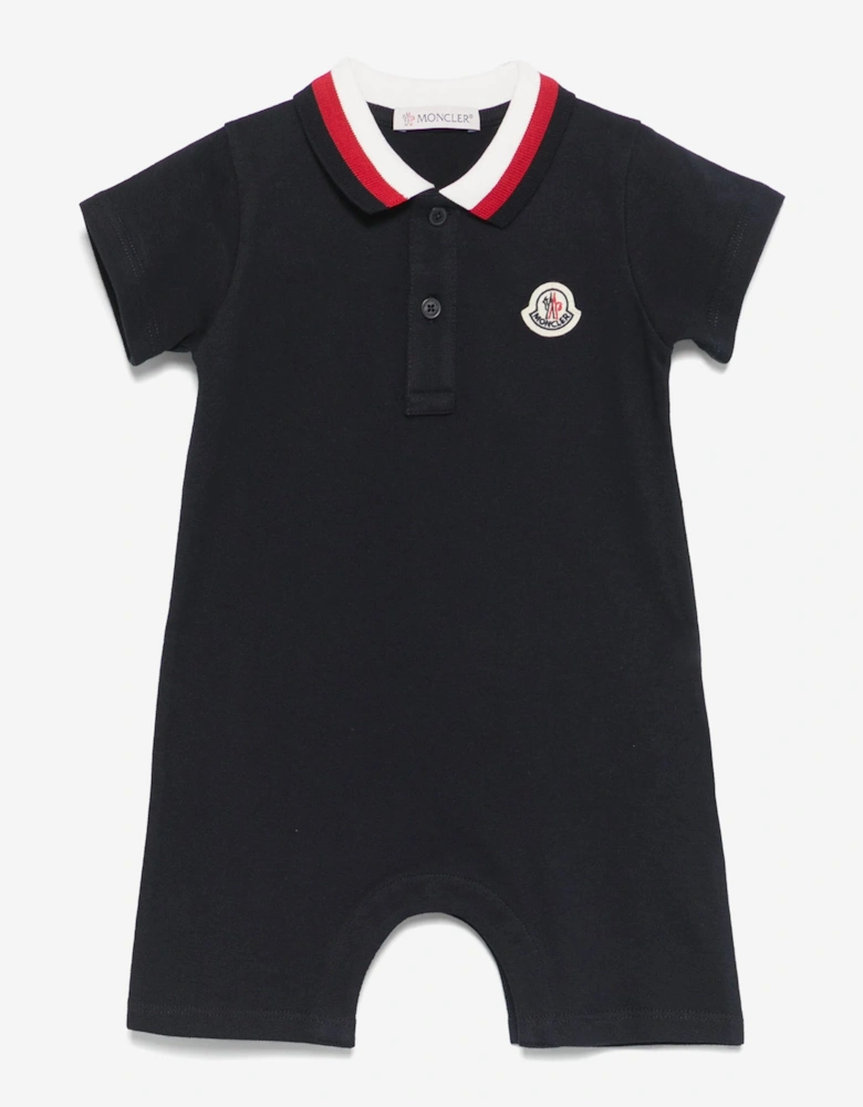 Baby Boys Logo Romper in Navy
