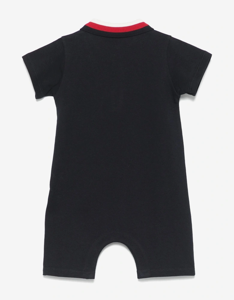 Baby Boys Logo Romper in Navy