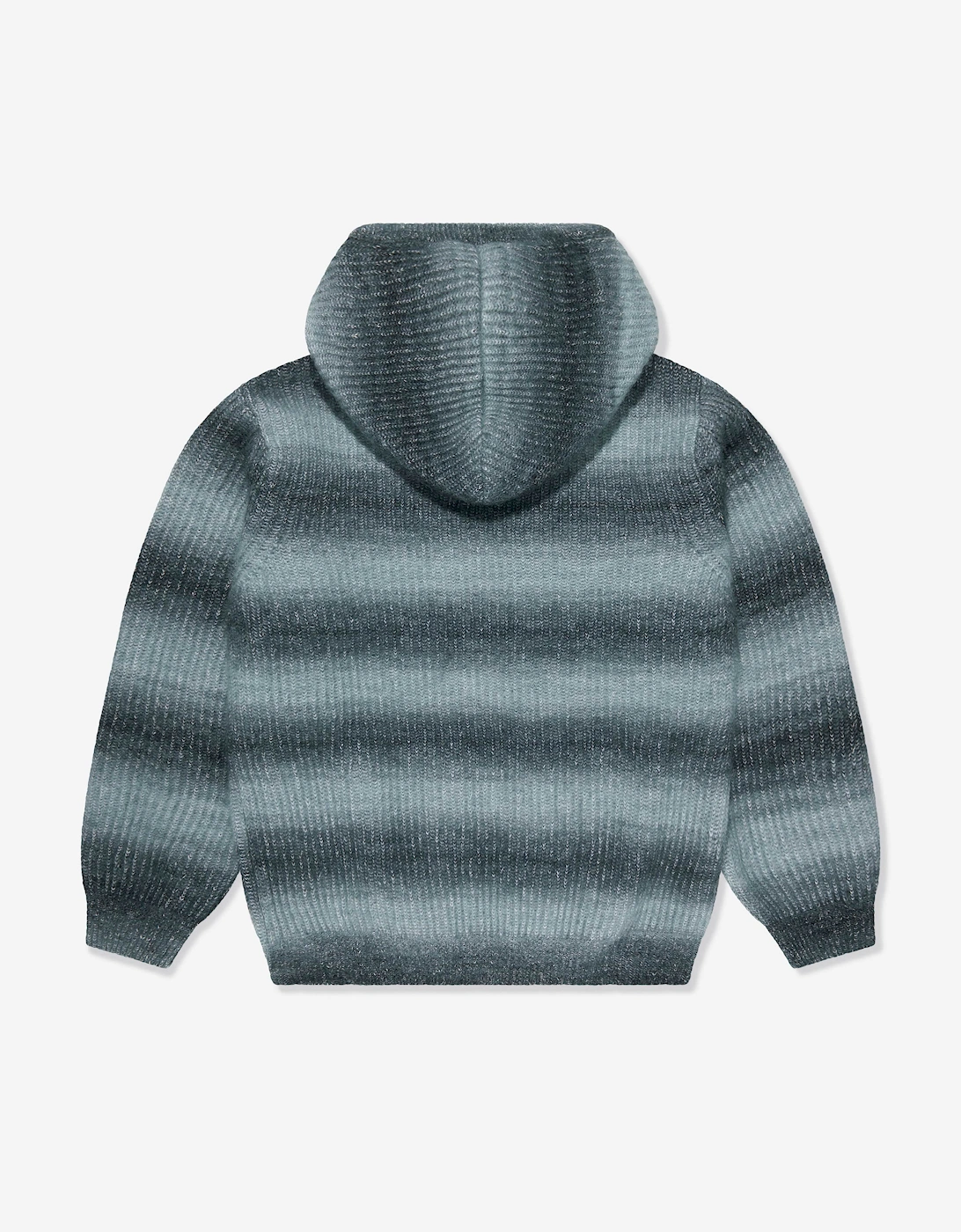 Kids Knitted Hoodie in Grey