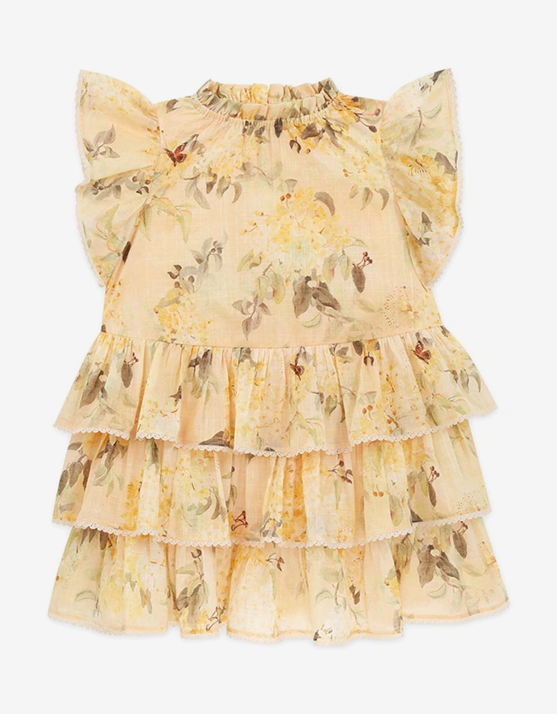 Girls Cascadian Swing Dress in Yellow