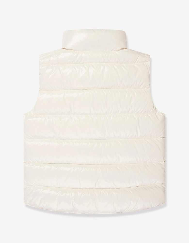 Enfant Boys Down Padded Tib Gilet in White