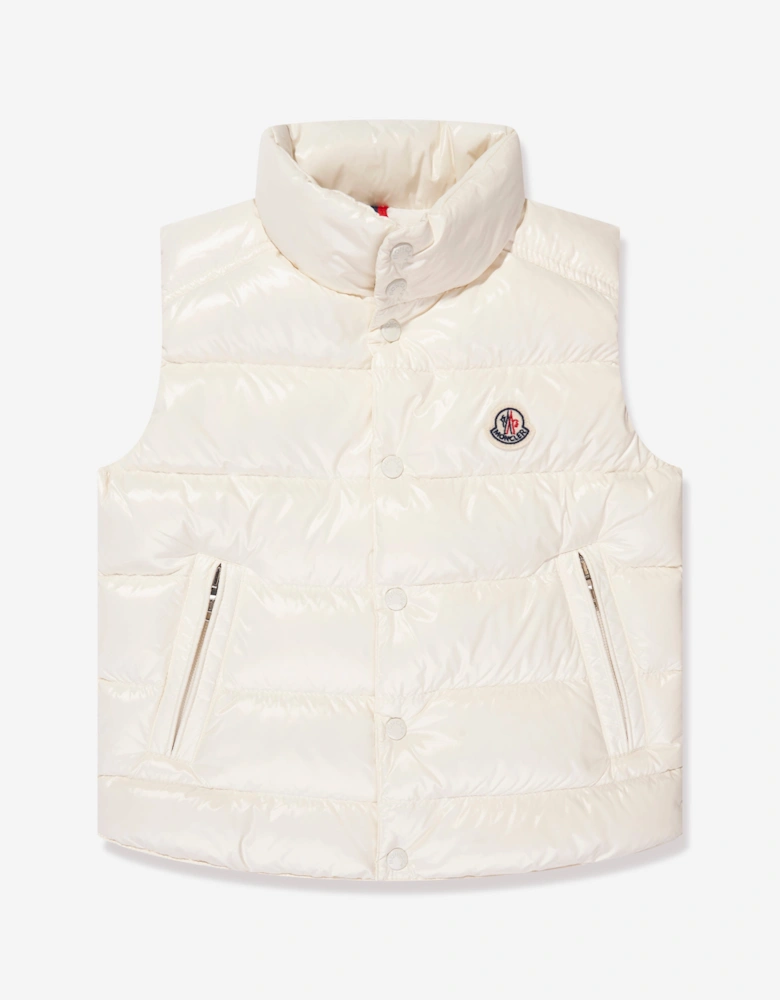 Enfant Boys Down Padded Tib Gilet in White