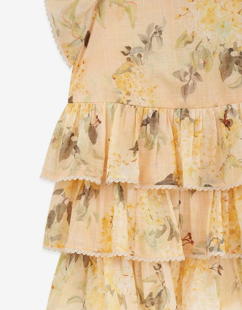 Girls Cascadian Swing Dress in Yellow