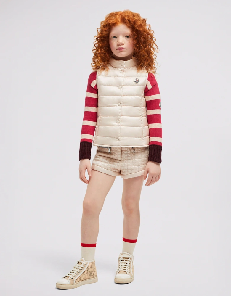 Girls Down Padded Liane Gilet in Pink