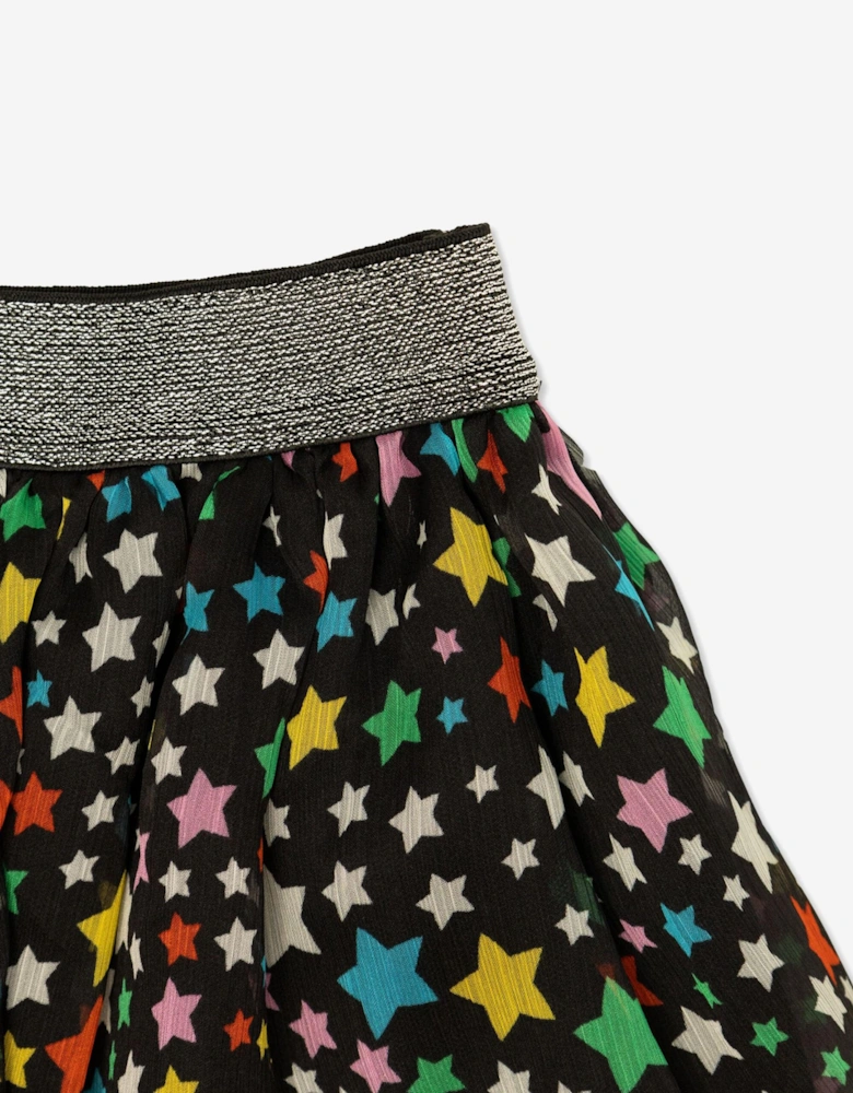 Girls Star Skirt in Black