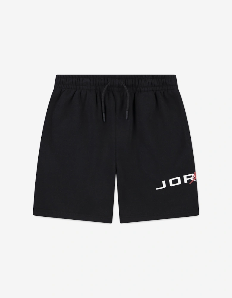 Boys MJ Stretch HBR Fleece Shorts in Black