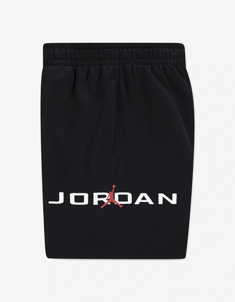 Boys MJ Stretch HBR Fleece Shorts in Black