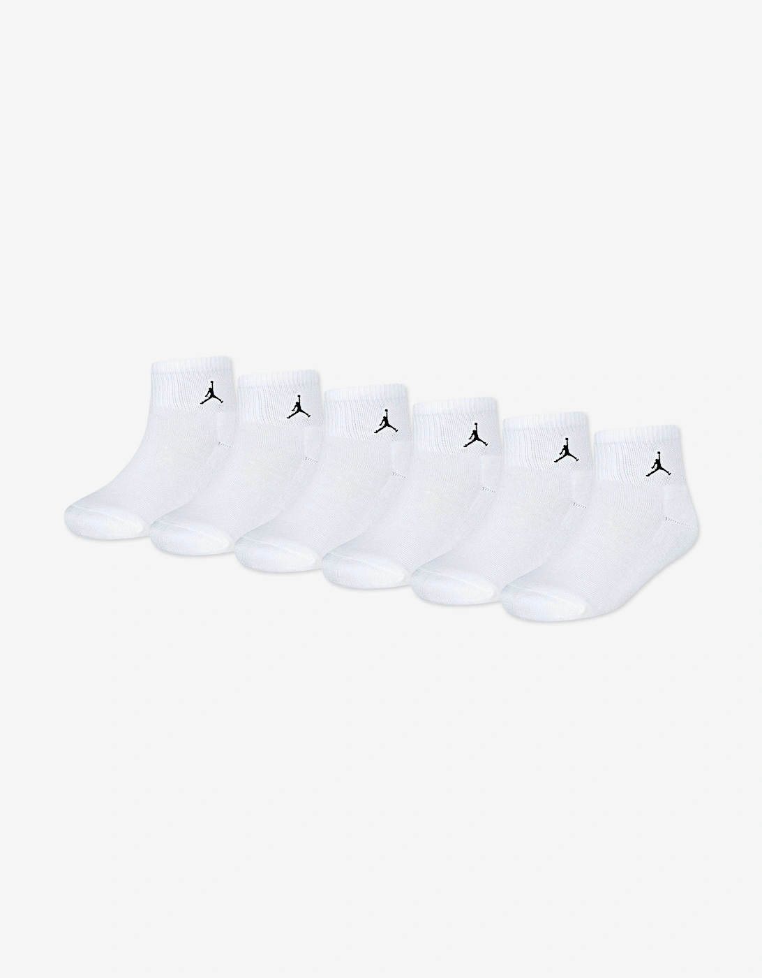 Kids Everyday Essentials 6 Pack Ankle Socks Set in White, 4 of 3