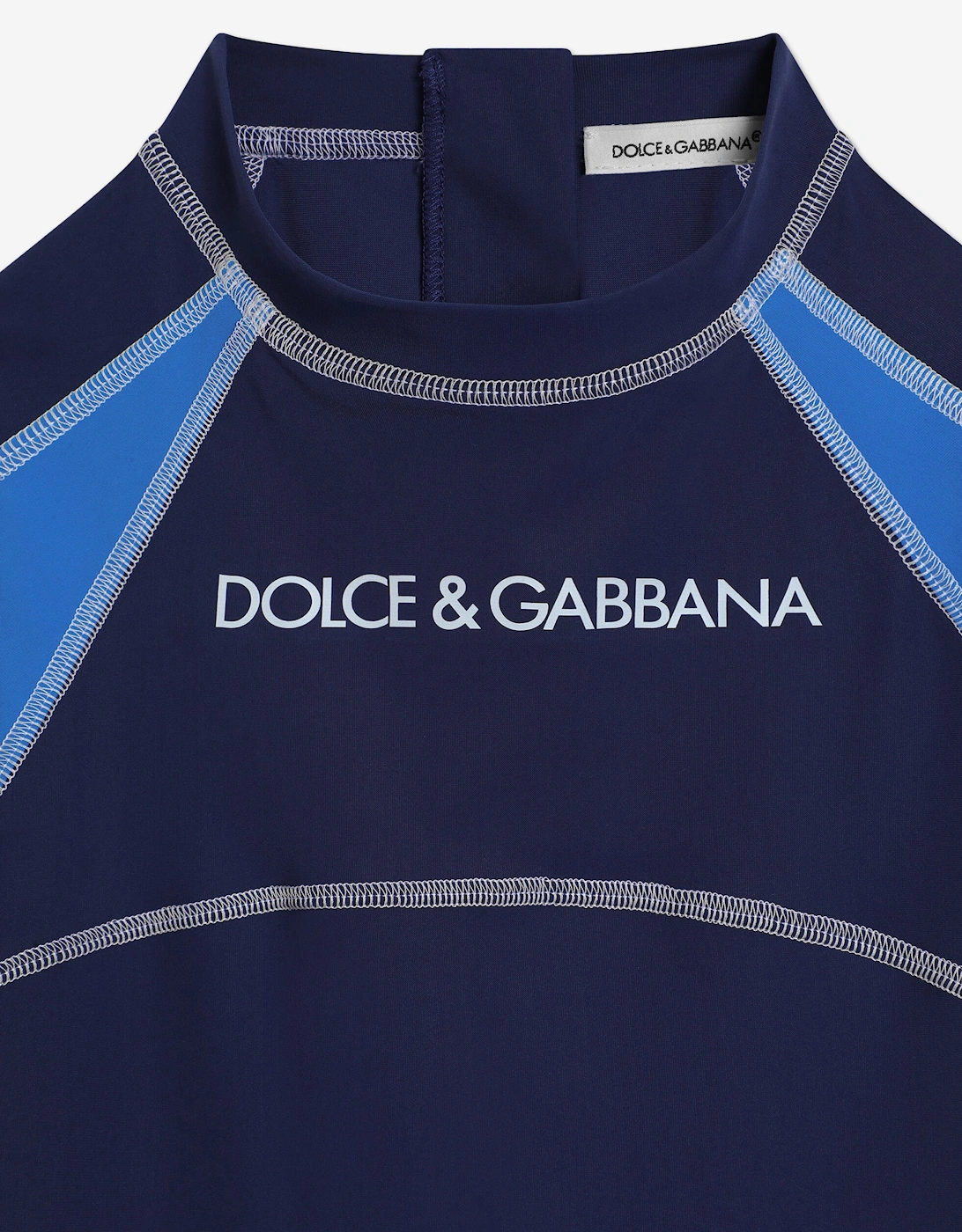 Boys Logo Swim Top in Blue
