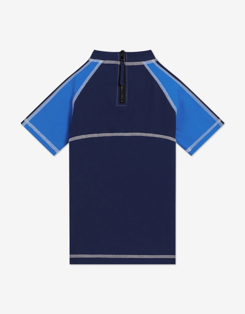 Boys Logo Swim Top in Blue