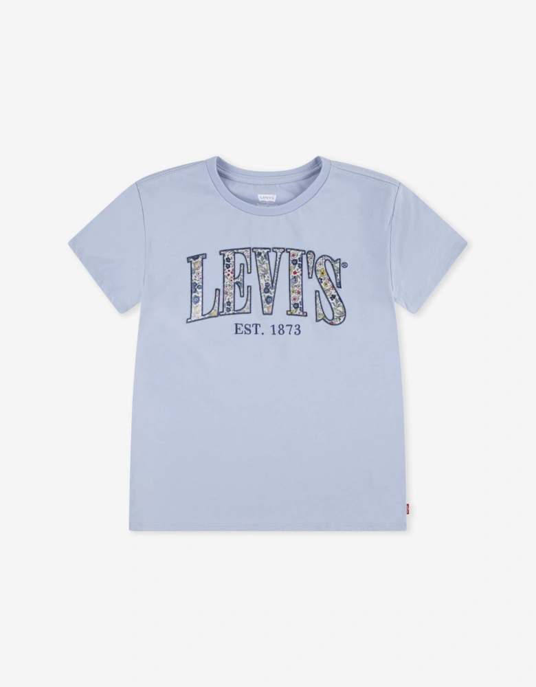 Girls Seasonal Graphic T-Shirt in Blue