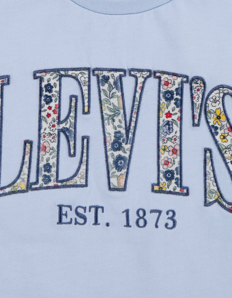 Girls Seasonal Graphic T-Shirt in Blue