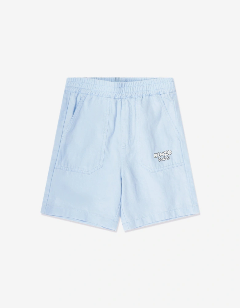 Boys Logo Bermuda Shorts in Blue