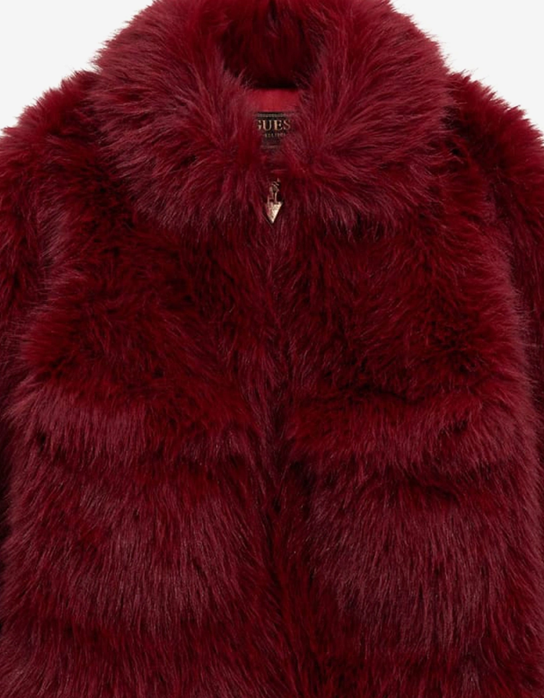 Girls Faux Fur Jacket in Red
