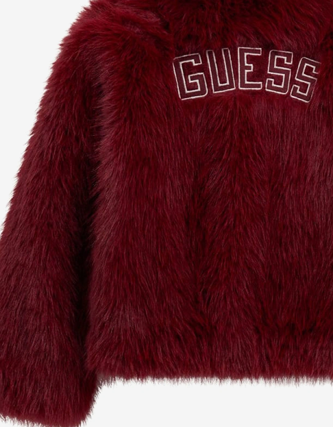 Girls Faux Fur Jacket in Red
