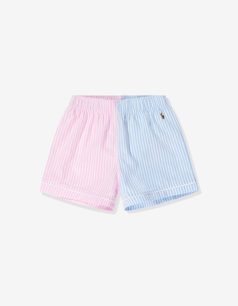Girls Oxford Short Pyjama Set in Multicolour