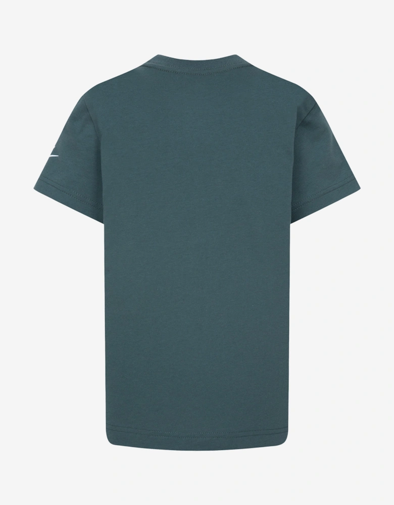 Boys Futura Metallic T-Shirt in Green