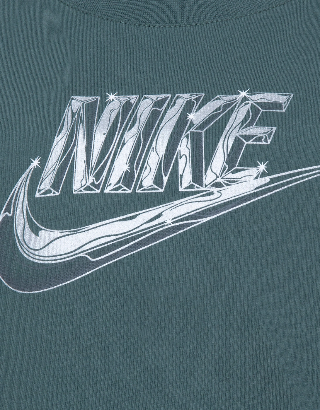 Boys Futura Metallic T-Shirt in Green