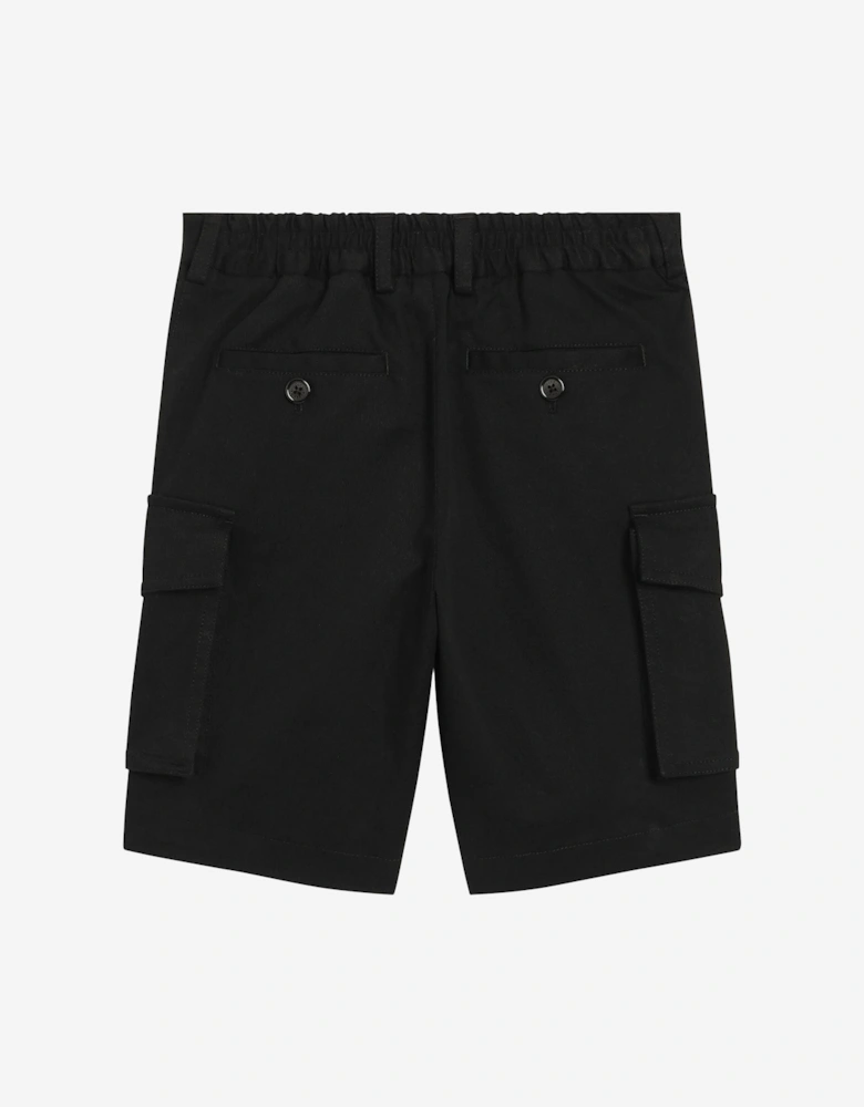 Boys Cargo Shorts in Black