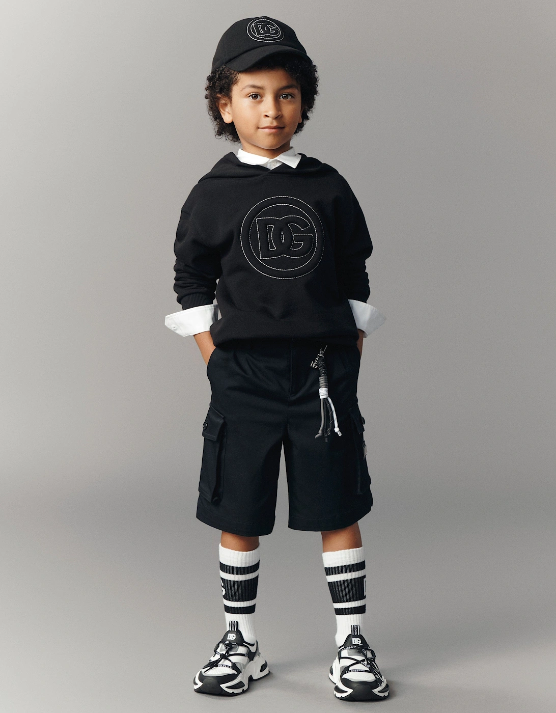 Boys Cargo Shorts in Black
