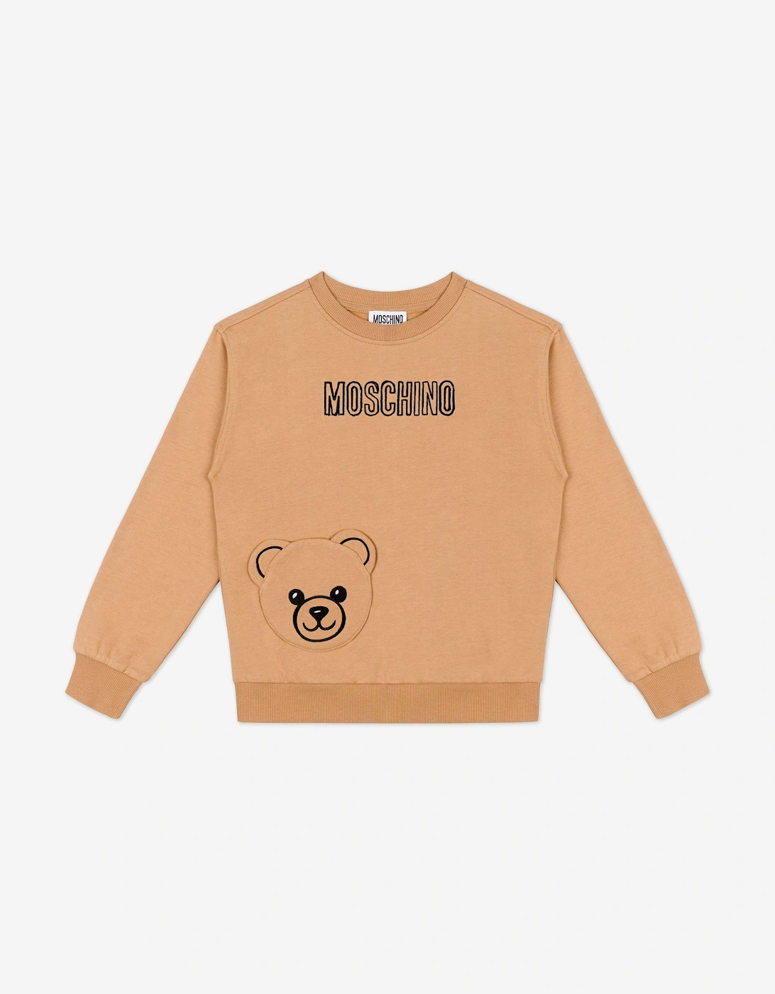 Boy's Moschino Kids Bear Logo Sweatshirt in Brown - Size: 8 years
