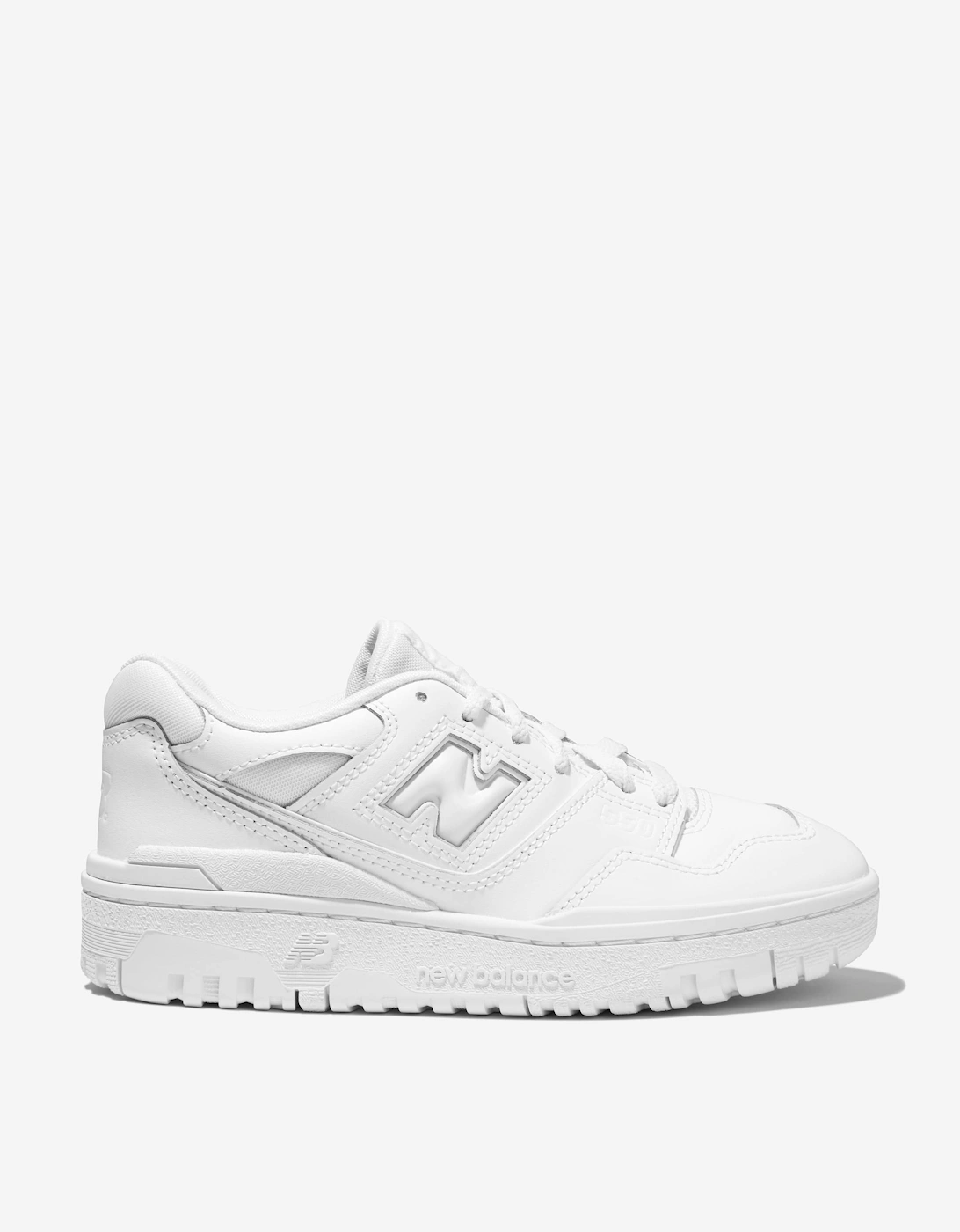 Kids 550 Lace Up Logo Trainers in White, 5 of 4