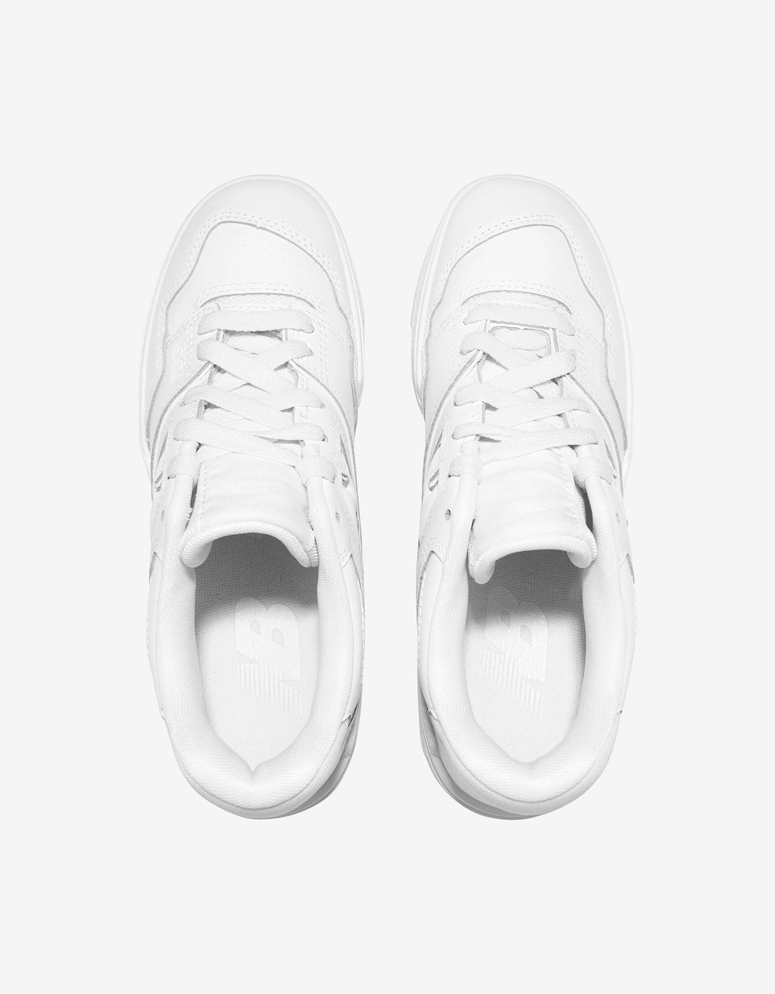 Kids 550 Lace Up Logo Trainers in White