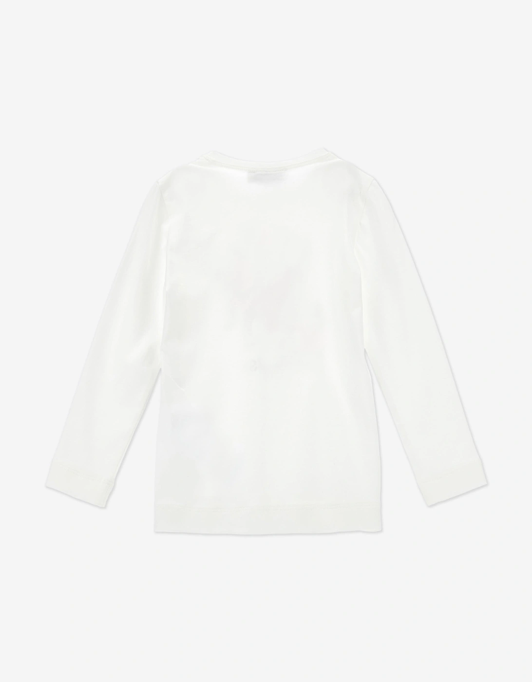 Girls Long Sleeve Bouquet T-Shirt in Ivory
