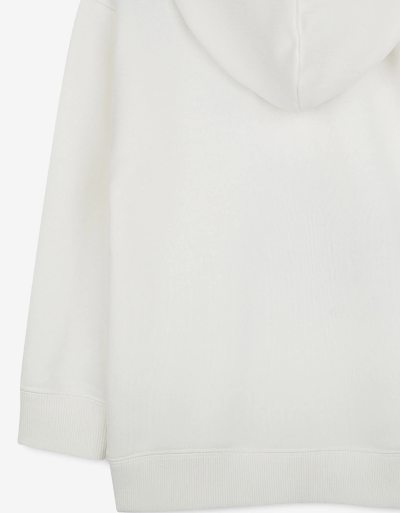 Girls Snapshot Bag Print Hoodie in Ivory