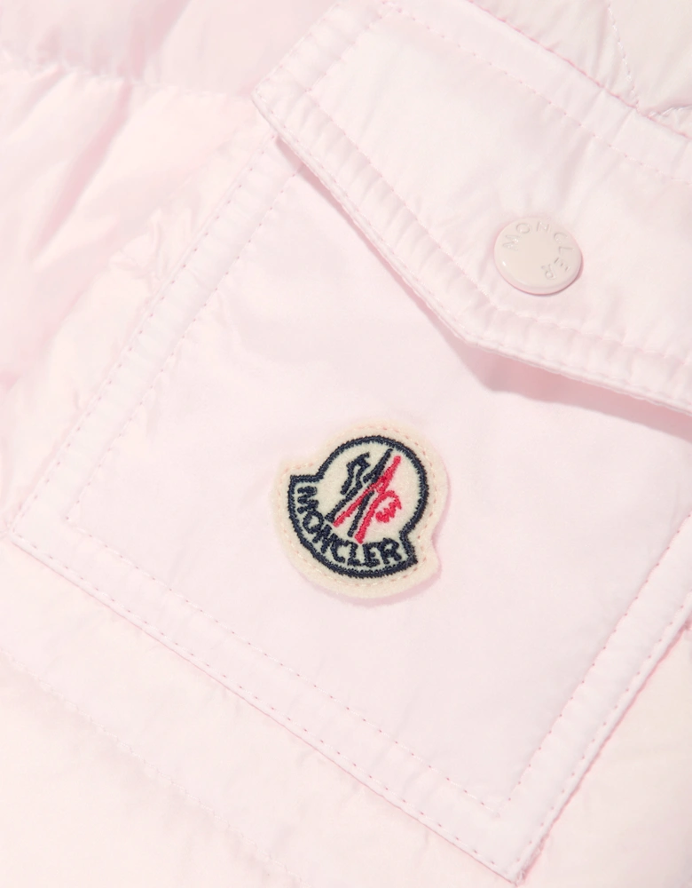 Enfant Girls Down Padded Dalles Jacket in Pink