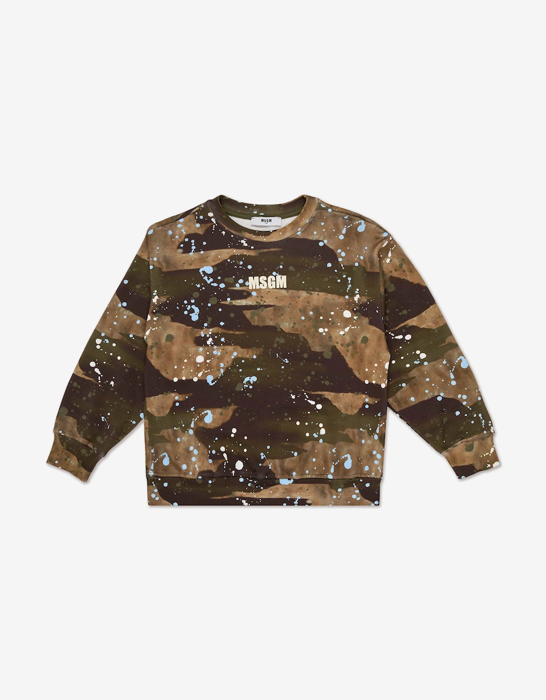Boys Camo Logo Sweatshirt in Brown, 5 of 4
